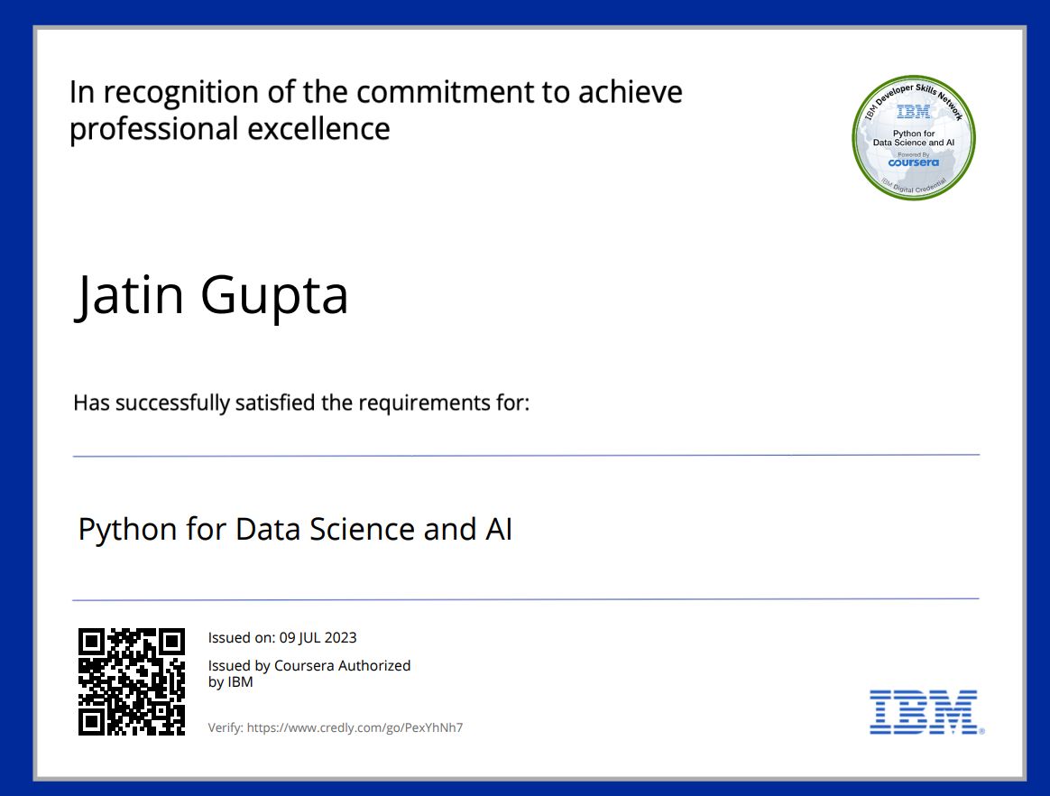 Python for Data Science, AI & Development